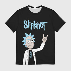 Мужская футболка Slipknot и Рик Санчес из Рик и Морти