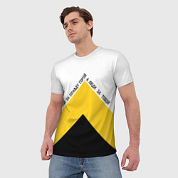 Футболка мужская За правду горой трехцветный арт, цвет: 3D-принт — фото 2