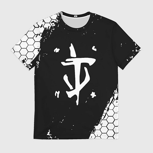 Мужская футболка Doom соты краски / 3D-принт – фото 1