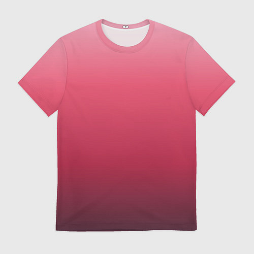 Мужская футболка Градиент гранатовый / 3D-принт – фото 1