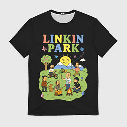 Мужская футболка Linkin Park, мультяшный стиль