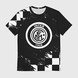 Футболка мужская Inter клетка краски, цвет: 3D-принт