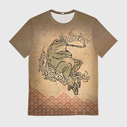 Футболка мужская Лягушка с трубкой, цвет: 3D-принт