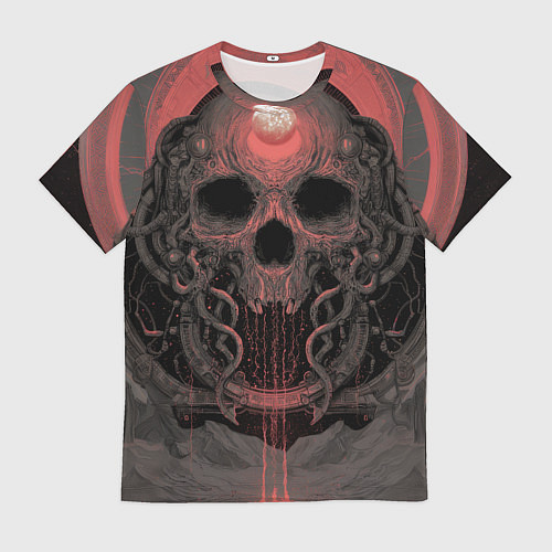 Мужская футболка Металл арт - череп / 3D-принт – фото 1