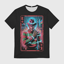 Мужская футболка Кибер Фредди Крюгер в Неоновом городе
