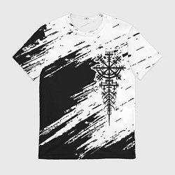 Мужская футболка Тату компас рун вегвизир - проводник удачи