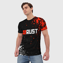 Футболка мужская Раст - лого, цвет: 3D-принт — фото 2