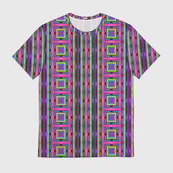 Мужская футболка Геометрические яркие полосы