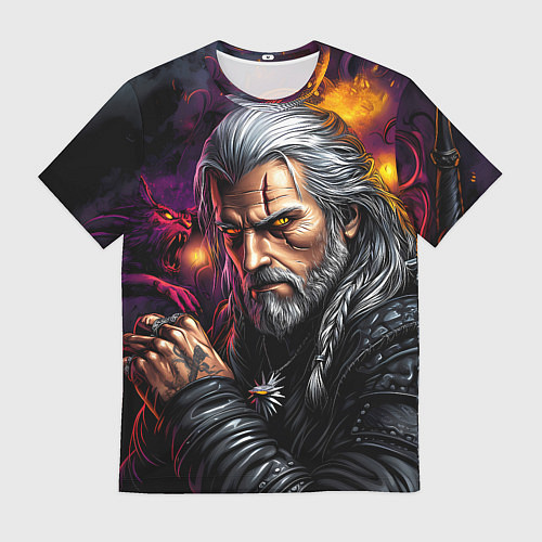 Мужская футболка Строгий Ведьмак / 3D-принт – фото 1