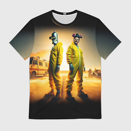 Мужская футболка Хайзенберг и Бендер пустились во все тяжкие / 3D-принт – фото 1