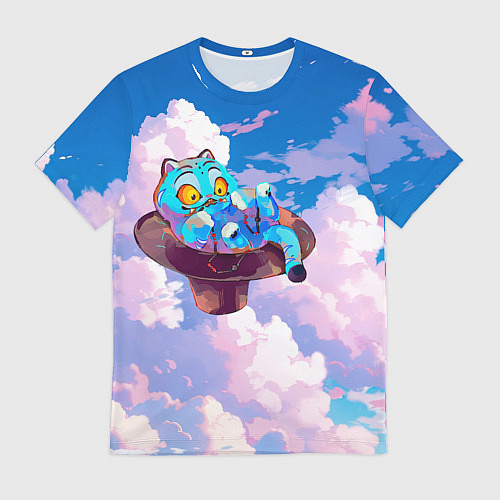 Мужская футболка Tiger Derpy in the clouds / 3D-принт – фото 1