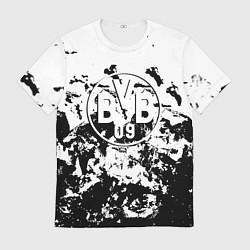 Футболка мужская Borussia черные краски, цвет: 3D-принт