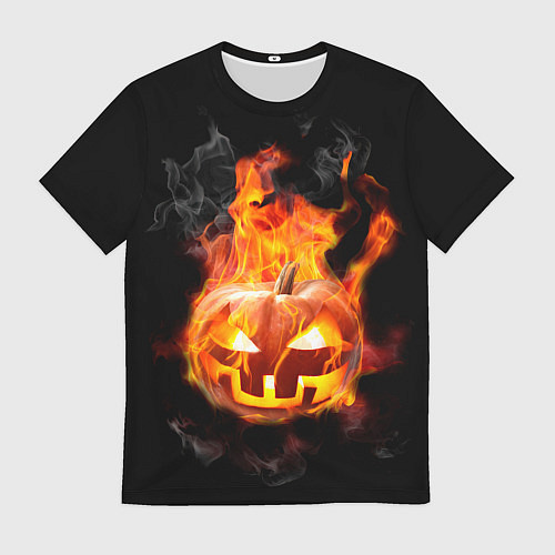 Мужская футболка Горящая тыква джек / 3D-принт – фото 1