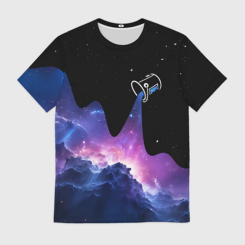 Мужская футболка Потеки космической краски / 3D-принт – фото 1
