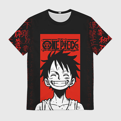 Мужская футболка Ван Пис, Луффи на красном / 3D-принт – фото 1