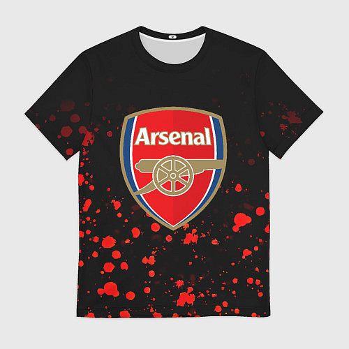 Мужская футболка Арсенал красные краски всплеск / 3D-принт – фото 1