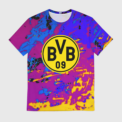 Мужская футболка Borussia абстрактные краски / 3D-принт – фото 1