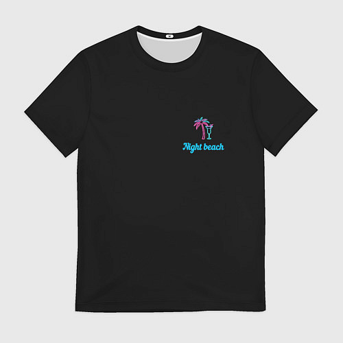 Мужская футболка Night beach / 3D-принт – фото 1