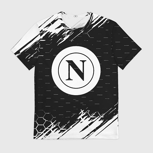 Мужская футболка Napoli краски соты текстура / 3D-принт – фото 1