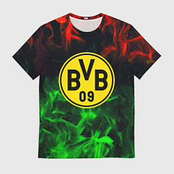 Футболка мужская Borussia красно зеленый огонь, цвет: 3D-принт