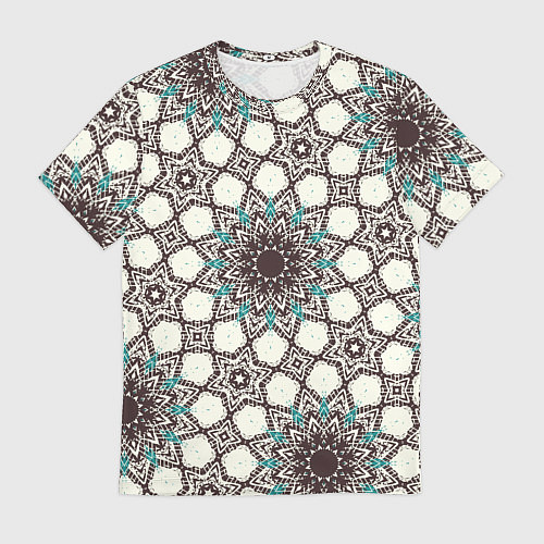 Мужская футболка Калейдоскоп из цветочных звезд / 3D-принт – фото 1
