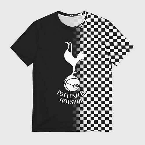 Мужская футболка Тоттенхэм клетка шахматная / 3D-принт – фото 1