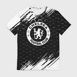 Футболка мужская Chelsea штрихи красок текстура, цвет: 3D-принт