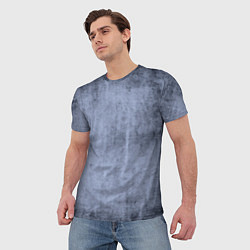 Футболка мужская Текстура серо-синий бетон, цвет: 3D-принт — фото 2