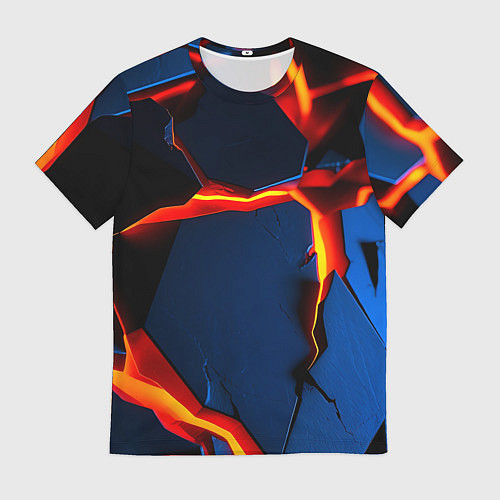 Мужская футболка Glow orange neon / 3D-принт – фото 1