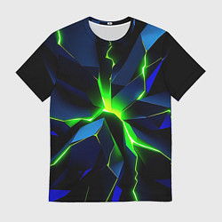 Мужская футболка Neon green glow