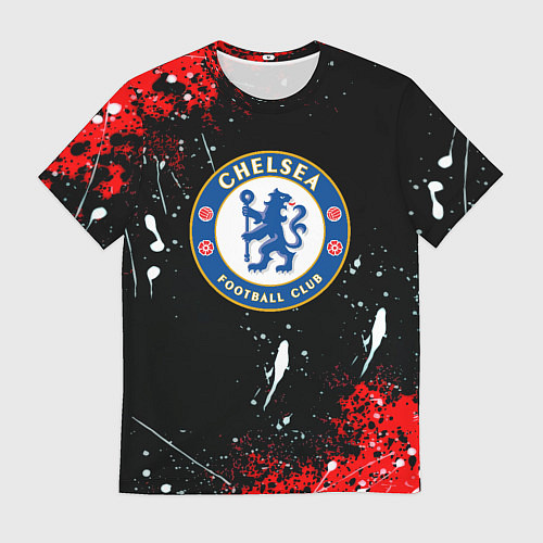 Мужская футболка Chelsea брызги красок текстура / 3D-принт – фото 1