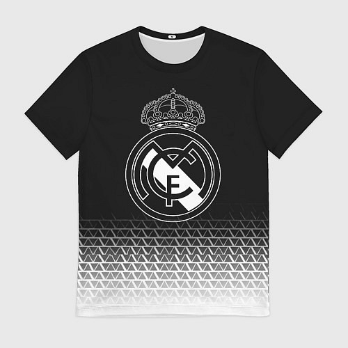 Мужская футболка Реал Мадрид текстура геометрия / 3D-принт – фото 1