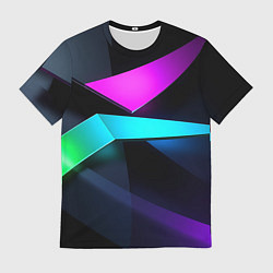 Мужская футболка Neon colored geometric