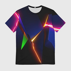 Мужская футболка Neon colored geometric