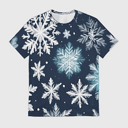 Футболка мужская Снежное небо, цвет: 3D-принт