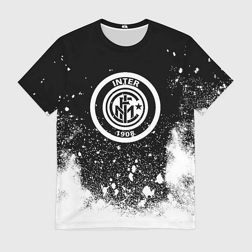 Мужская футболка Inter белый всплеск краско / 3D-принт – фото 1