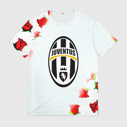 Мужская футболка Ювентус розы / 3D-принт – фото 1