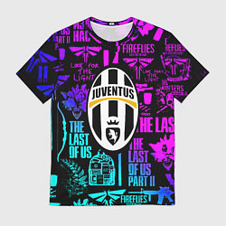 Футболка мужская Одни из нас x ювентус неон паттерн, цвет: 3D-принт