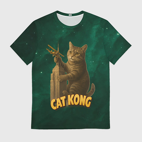 Мужская футболка Cat Cong пародия на Кинг Конг / 3D-принт – фото 1