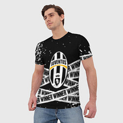 Футболка мужская Juventus подедитель краски, цвет: 3D-принт — фото 2