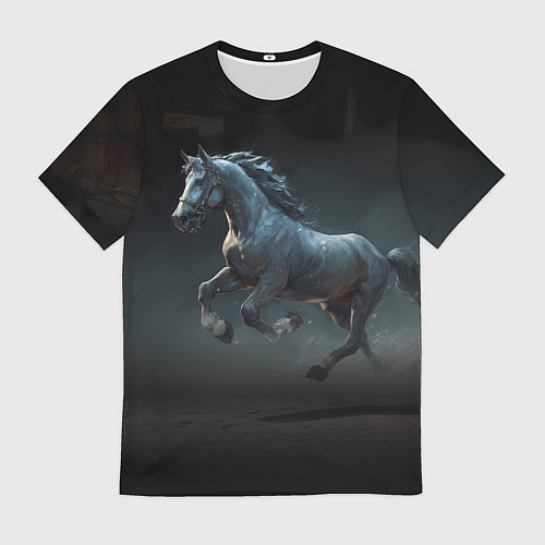 Мужская футболка Конь бегун / 3D-принт – фото 1