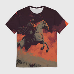 Футболка мужская Всадник на лошади, цвет: 3D-принт