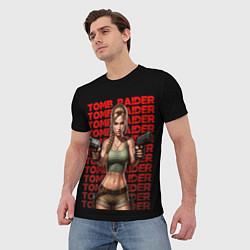 Футболка мужская Лара с пистолетами, цвет: 3D-принт — фото 2