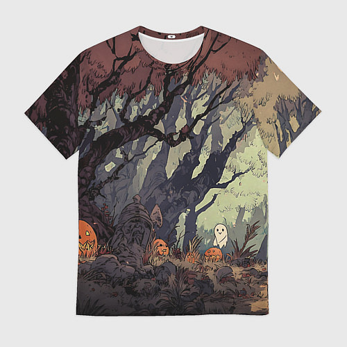 Мужская футболка Призрачный лес / 3D-принт – фото 1