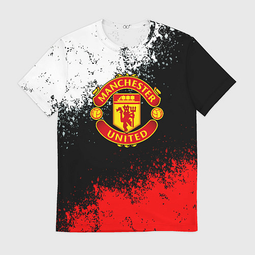 Мужская футболка Манчестер Юнайтед краски всплеск / 3D-принт – фото 1