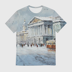 Футболка мужская Зимний Питер красками, цвет: 3D-принт