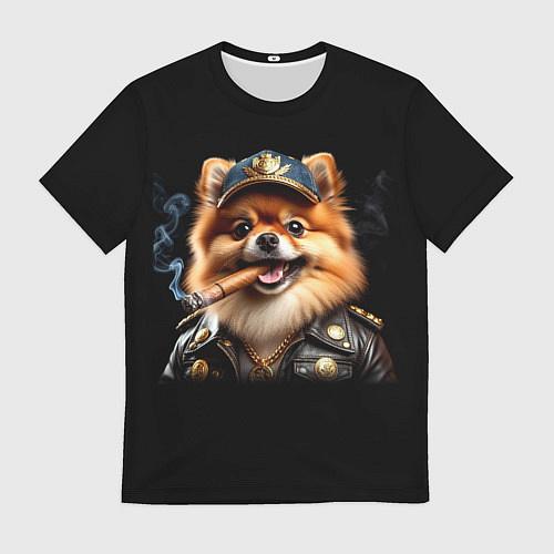 Мужская футболка Гламурный чау-чау / 3D-принт – фото 1