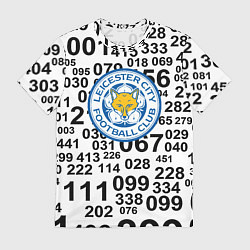 Футболка мужская Лестер сити цифры символы, цвет: 3D-принт