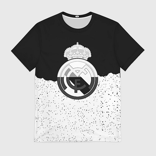 Мужская футболка Реал Мадрид лого ночь текстура / 3D-принт – фото 1