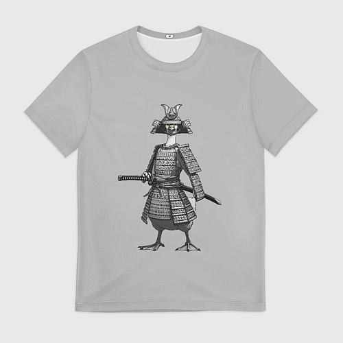 Мужская футболка Гусь-самурай с катаной / 3D-принт – фото 1